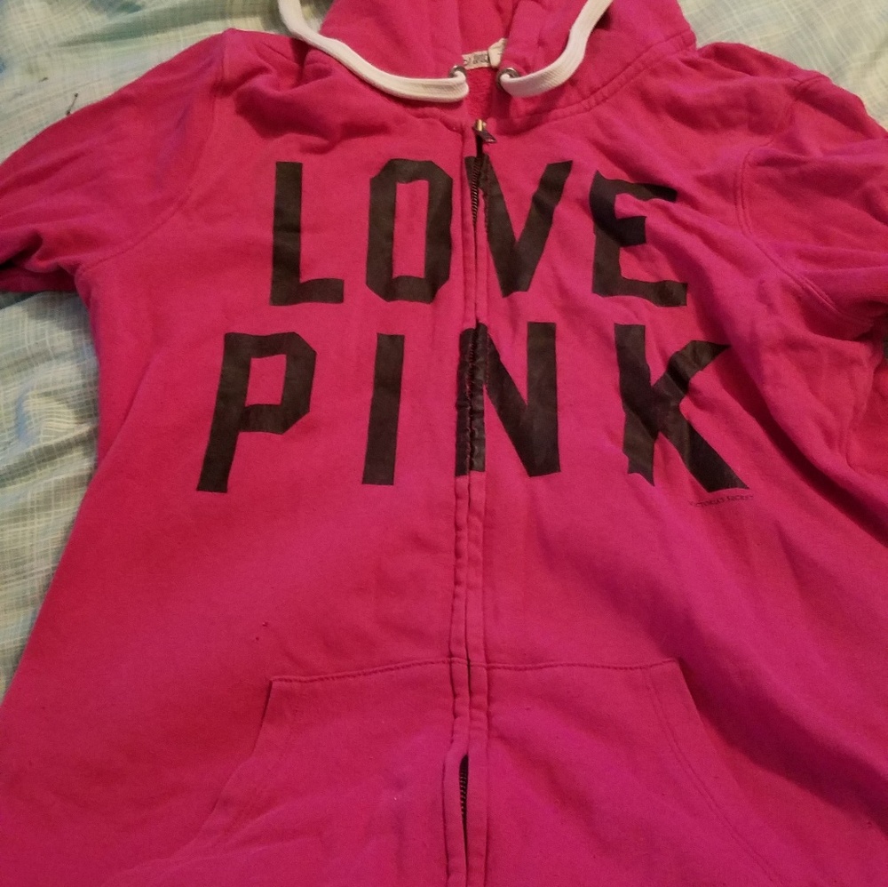 VS Pink zip up hoodie